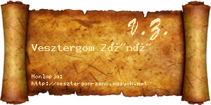 Vesztergom Zénó névjegykártya